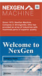 Mobile Screenshot of nexgenmachine.com